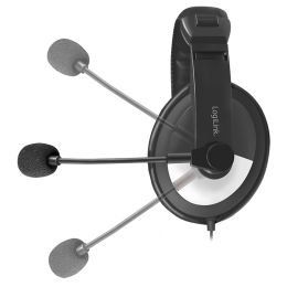 LogiLink USB-Headset, mit Mikrofon, schwarz