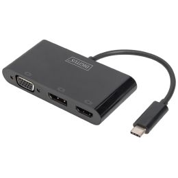 DIGITUS USB-C 3in1 Triple Monitor-Adapter (HDMI, DP, VGA)