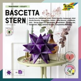 folia Faltblätter Bascetta-Stern, violett-transparent