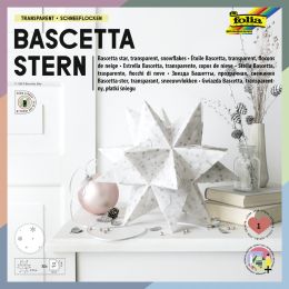 folia Faltblätter Bascetta-Stern Transparentpapier, weiß