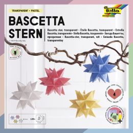 folia Faltbltter Bascetta-Stern, 75 x 75 mm, wei