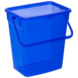 plast team Waschmittelbox, 10 Liter, grau-transparent