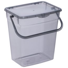plast team Waschmittelbox, 6 Liter, grau-transparent