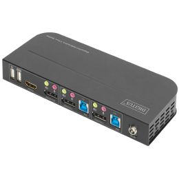 DIGITUS KVM Switch, 2-Port, 2 x DP in, 1 x DP/HDMI out