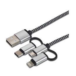 cartrend Daten- & Ladekabel 3in1, Lightning/Micro-USB/USB-C