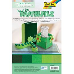 folia Bastelfilz TON-IN-TON MIX, 200 x 300 mm, gelb