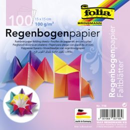 folia Regenbogen-Faltblätter, 150 x 150 mm, 100 g/qm