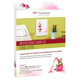 Tombow Watercoloring-Leinwand-Set Florale Buchstaben