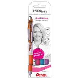 Pentel Gel-Tintenroller EnerGel XmRT Liquid, 4er Set