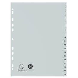 EXACOMPTA Kunststoff-Register, Zahlen, DIN A4, 10-teilig