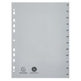 EXACOMPTA Kunststoff-Register, Jan.-Dc., DIN A4+, 12-teilig