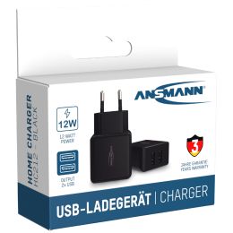 ANSMANN USB-Ladegert Home Charger HC212, 2x USB-Kupplung