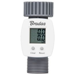 Bradas Digitaler Wasserzhler WHITE LINE, 3/4, grau/wei