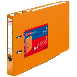 herlitz Ordner maX.file protect, A4, 80 mm, orange, 5er Pack