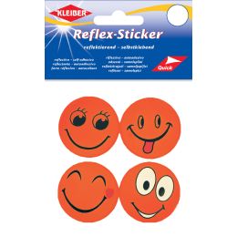 KLEIBER Reflex-Sticker Happy Face, orange