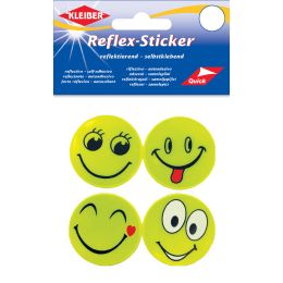 KLEIBER Reflex-Sticker Happy Face, pink
