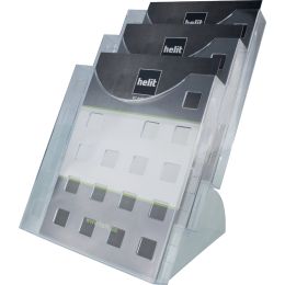 helit 3er Tisch-Prospekthalter the step grid, DIN A4 hoch