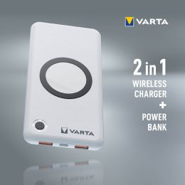 VARTA Zusatzakku Wireless Power Bank, 10.000 mAh, wei