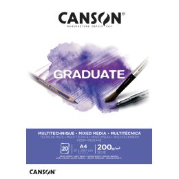 CANSON Studienblock GRADUATE MIXED MEDIA, wei, DIN A4