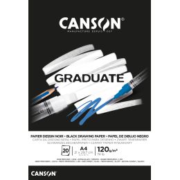CANSON Studienblock GRADUATE EXTRA BLACK, DIN A4