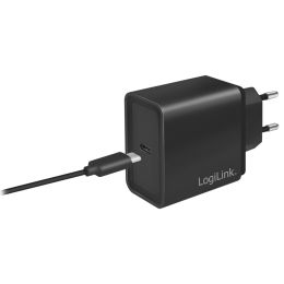 LogiLink USB-Adapterstecker, 1x USB-C PD, 18 Watt, schwarz