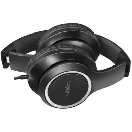 LogiLink Stereo Headset High Quality, mit Mikrofon, schwarz
