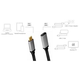LogiLink USB 3.2 Verlngerungskabel, schwarz/grau, 0,5 m