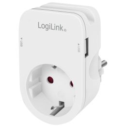 LogiLink Adapterstecker mit Smartphone-Ablageflche, wei