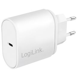 LogiLink USB-Adapterstecker, 1x USB-C PD Port, 20 Watt, wei