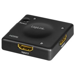 LogiLink Full HD Mini HDMI Switch, 3-fach, schwarz
