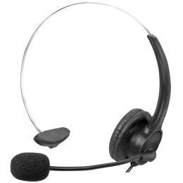 LogiLink Mono Headset, mit Mikrofon, USB-A-Stecker, schwarz