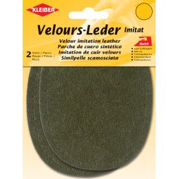 KLEIBER Velour-Aufbgelflecken oval, 100 x 130mm,dunkelbraun