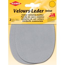 KLEIBER Velour-Aufbgelflecken oval, 100 x 130 mm,dunkelblau