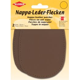 KLEIBER Nappa-Lederflecken oval, 100 x 125 mm, hellgrau