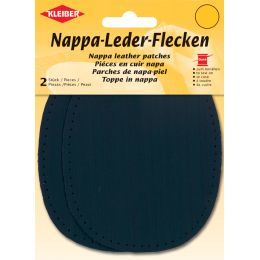 KLEIBER Nappa-Lederflecken oval, 100 x 125 mm, dunkelblau