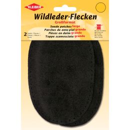 KLEIBER Wildleder-Aufnähflecken, 100 x 155 mm, schwarz