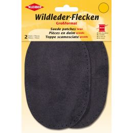 KLEIBER Wildleder-Aufnähflecken, 100 x 125 mm, dunkelblau