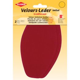 KLEIBER Velour-Leder-Imitat, 95 x 185 mm, rot