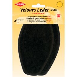 KLEIBER Velour-Leder-Imitat, 95 x 185 mm, schwarz