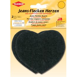 KLEIBER Jeans-Flecken Herzen, 85 x 105 mm , schwarz