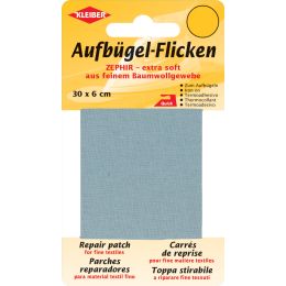 KLEIBER Zephir-Aufbgel-Flicken, 300 x 60 mm, hellgrau