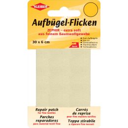 KLEIBER Zephir-Aufbgel-Flicken, 300 x 60 mm, hellgrau