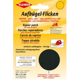 KLEIBER Zephir-Aufbgel-Flicken, 400 x 120 mm, hellgrau