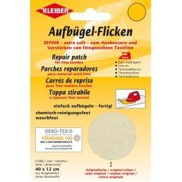 KLEIBER Zephir-Aufbgel-Flicken, 400 x 120 mm, hellgrau