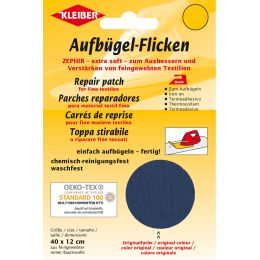 KLEIBER Zephir-Aufbgel-Flicken, 400 x 120 mm, dunkelblau