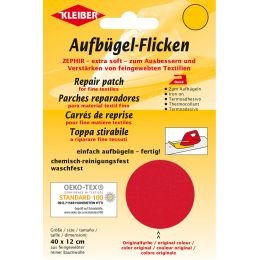 KLEIBER Zephir-Aufbgel-Flicken, 400 x 120 mm, rot