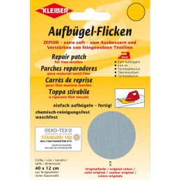KLEIBER Zephir-Aufbgel-Flicken, 400 x 120 mm, creme