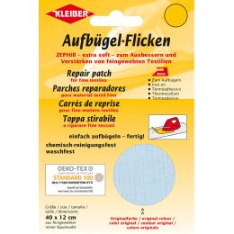 KLEIBER Zephir-Aufbgel-Flicken, 400 x 120 mm, hellblau