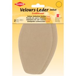 KLEIBER Velour-Leder-Imitat, 95 x 185 mm, beige