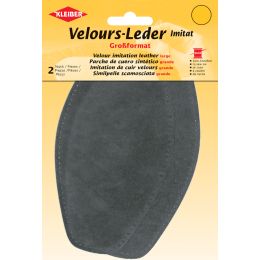 KLEIBER Velour-Leder-Imitat, 95 x 185 mm, dunkelbraun